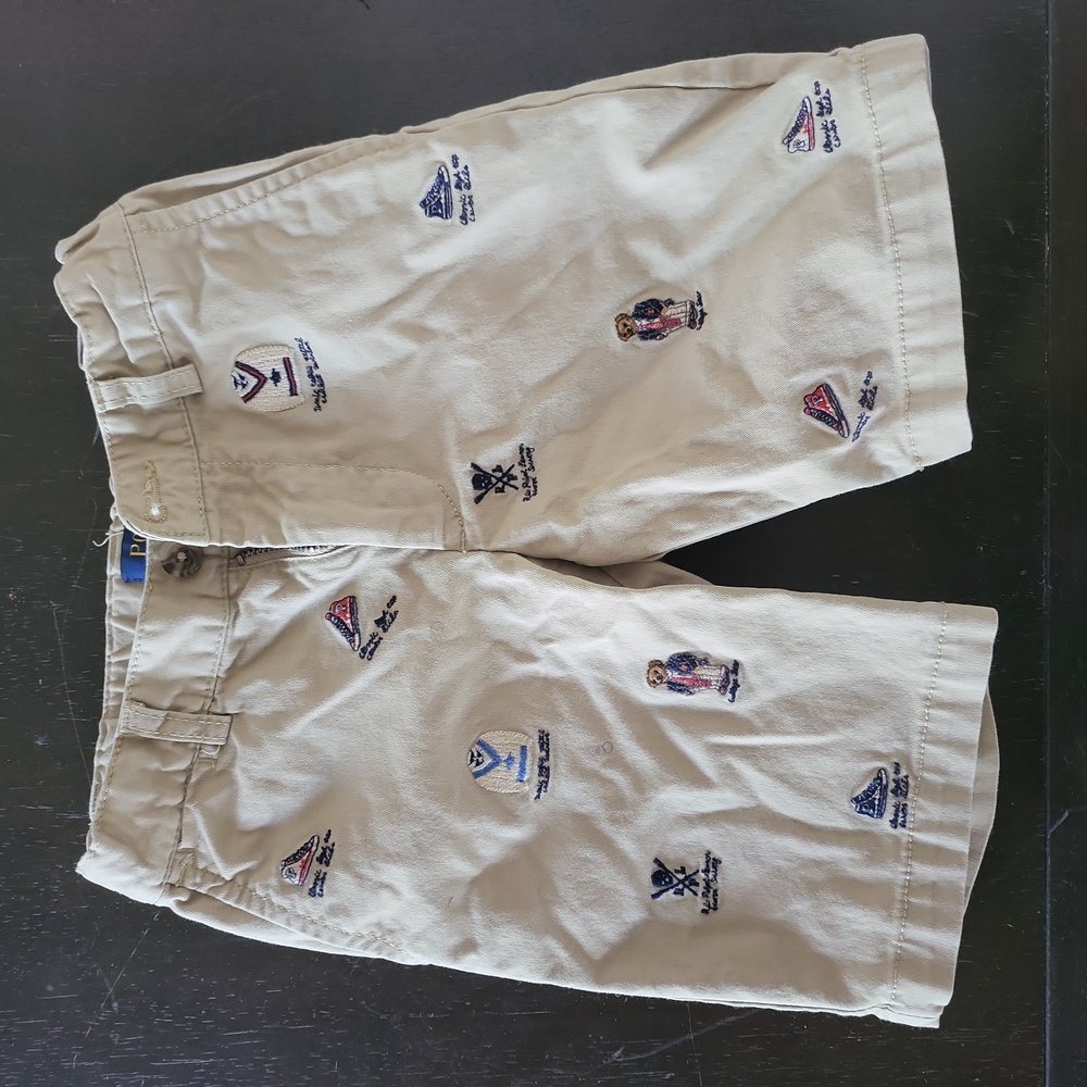 Polo Ralph Lauren Kids Tan Embroidered Shorts